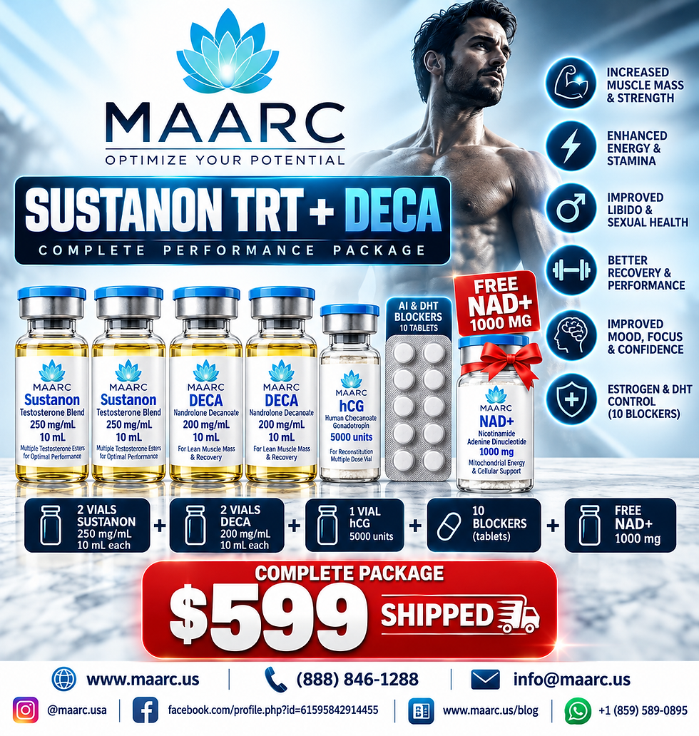 Sustanon TRT + DECA: Testosterone Replacement Therapy, Nandrolone, hCG & NAD+ | MAARC USA