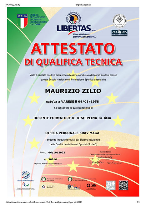 DOCENTE FORMATORE LIBERTAS ZILIO MAURIZIO