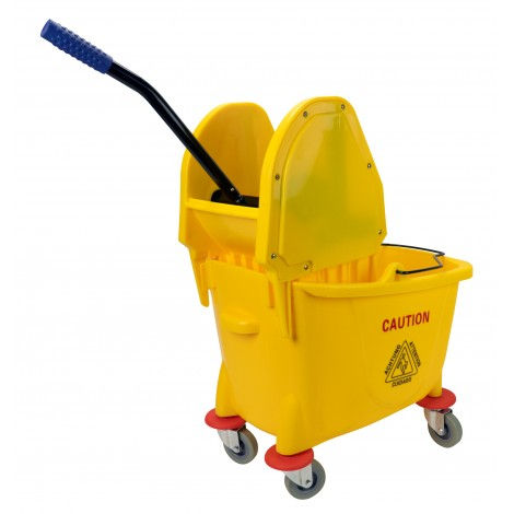 JOHNNY VAC DOWNPRESS WRINGER BUCKET COMBO – 8 GAL (32 L) – YELLOW