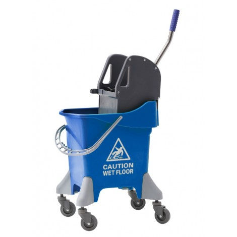 JOHNNY VAC DELUXE SIDE PRESS WRINGER BUCKET COMBO – 8 GAL (31 L) – BLUE