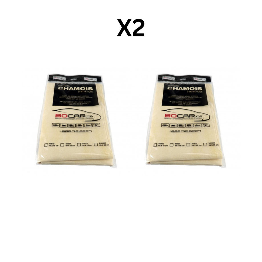 CHAMOIS SYNTHETIC CHAMOIS CLOTH (24 X 24) - PACK OF 2