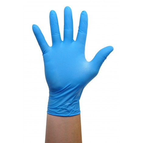 Thumbnail: Robust Nitrile Disposable Gloves - Medium - 5 MM - Powder-Free - Box Of 100