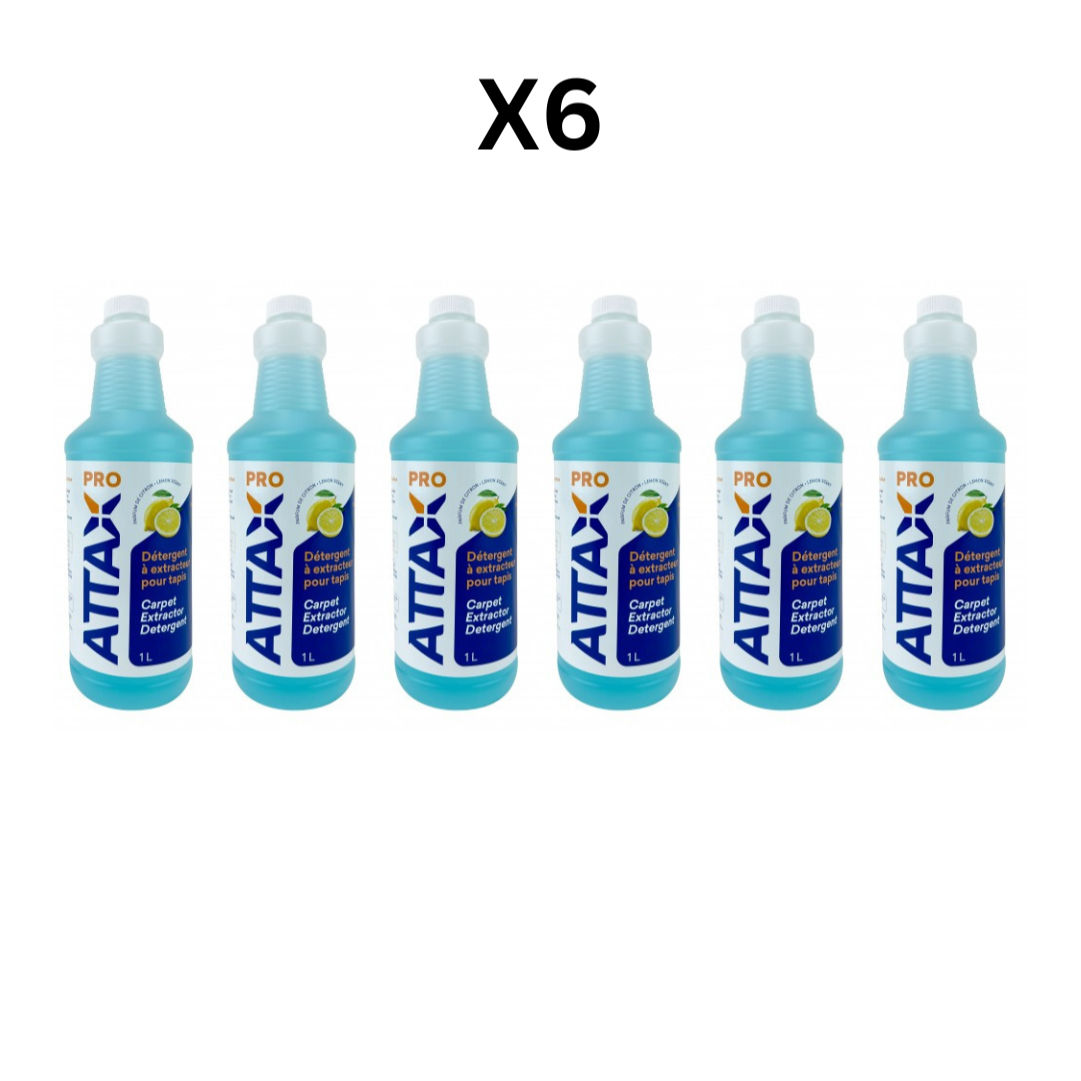 Attax Pro Carpet Extractor Detergent (1 L) – Pack Of 6