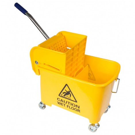 JOHNNY VAC SIDE PRESS WRINGER BUCKET COMBO – 5 GAL (21 L) – YELLOW