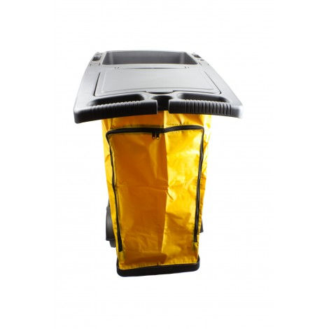 JOHNNY VAC JANITOR CART WITH FRONT CASTERS & NON-MARKING REAR WHEELS