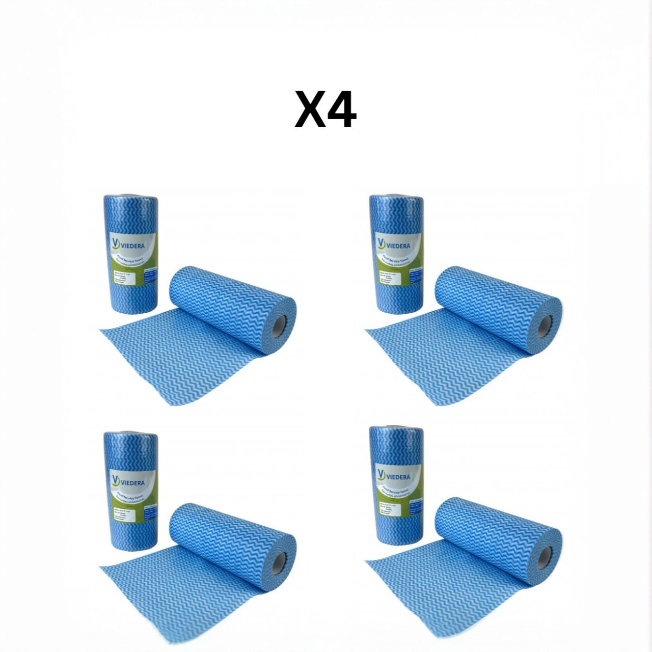 Viedera Food Service Cloth Roll 9" X 20" (50) - Pack Of 4