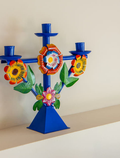 bougeoir artisanal peruvien ayacucho decoration fait main