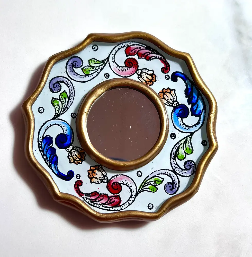 Miniature : Miroir péruvien - Cutervo | Miroir doré | Mini miroir