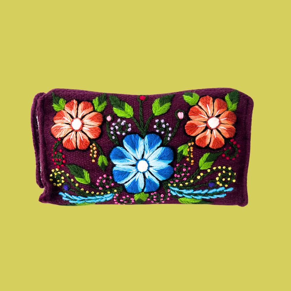 Miniature : Étui / Clutch Brodé Ayacuchano | Etui péruvienne | Etui brodée | Clutch péruvien