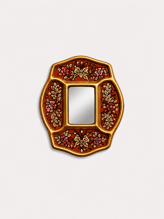 petit miroir coloré terracotta