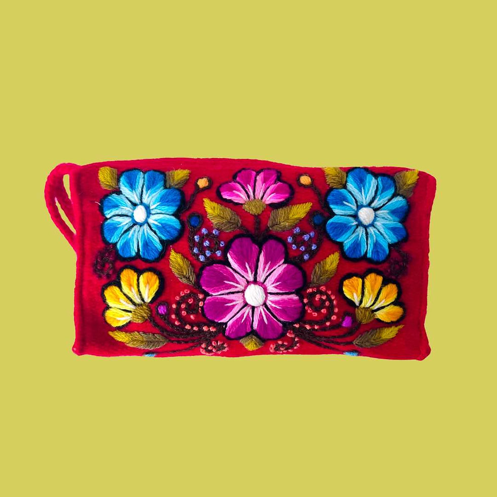 Miniature : Étui / Clutch Brodé Ayacuchano | Etui péruvienne | Etui brodée | Clutch péruvien