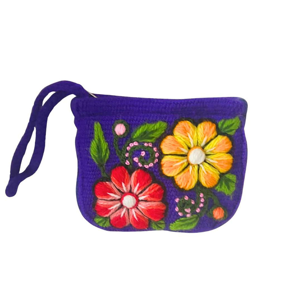Miniature : Petite Pochette Porte-Monnaie Brodée