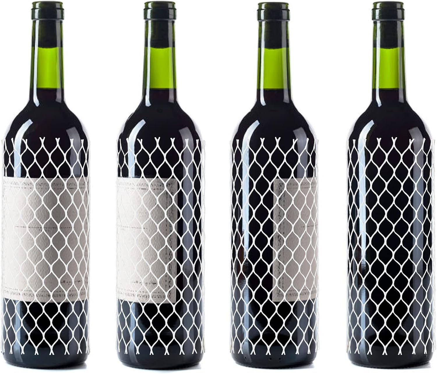 Shappy Pieces Wine Protective  Long Liquor Mesh Sleeves for Keep Bottles Safe W