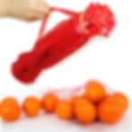 Miniature : Red Reusable Nylon Mesh Net for Grocery Toys Fruits & Vegetables Storage with L