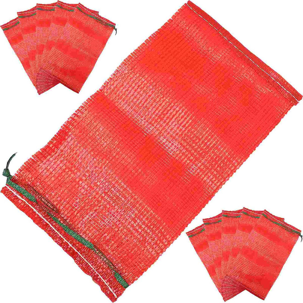 Thumbnail: 25pcs Large Drawstring Mesh Bags Thickened Woven PP for Agricultural Products P