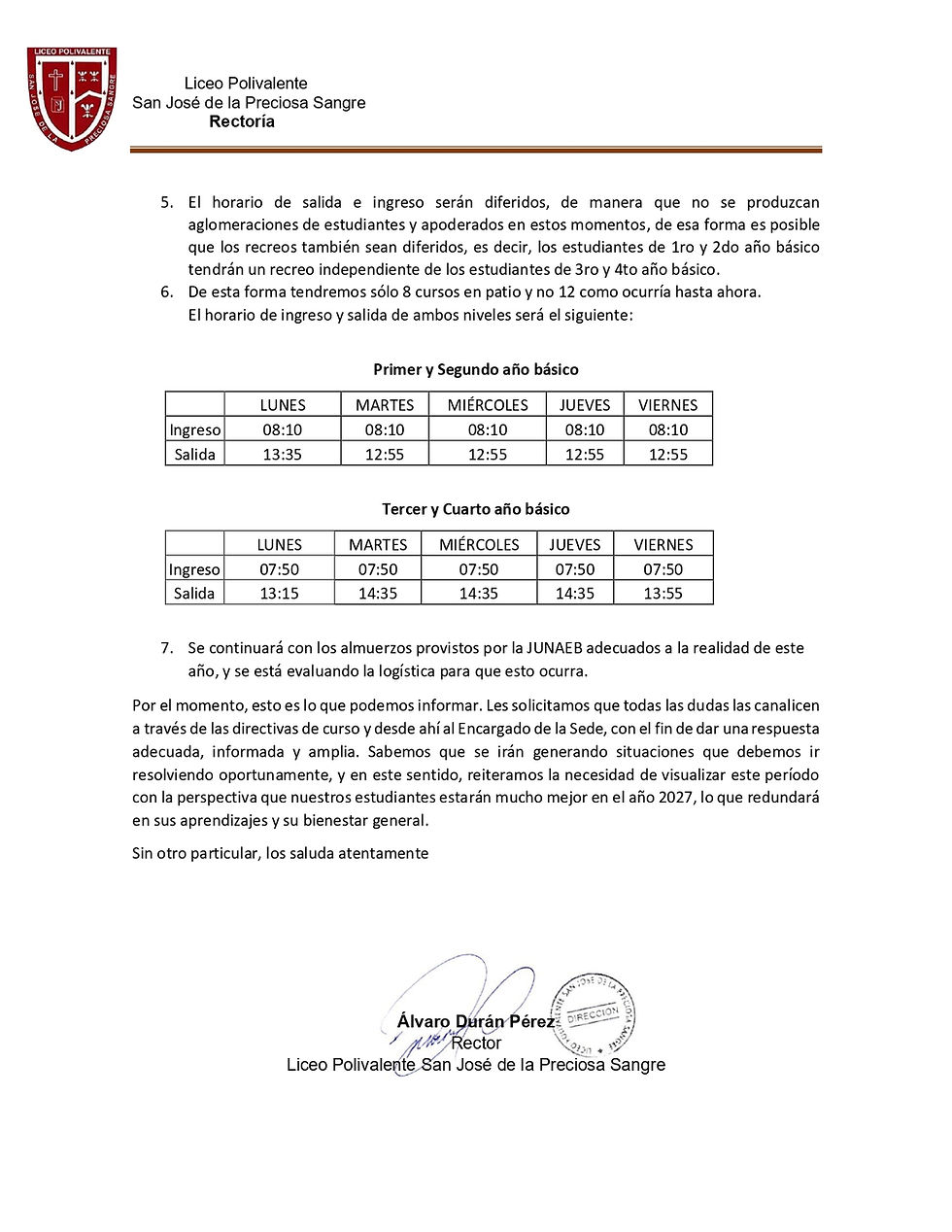 Comunicado Obras 2026
