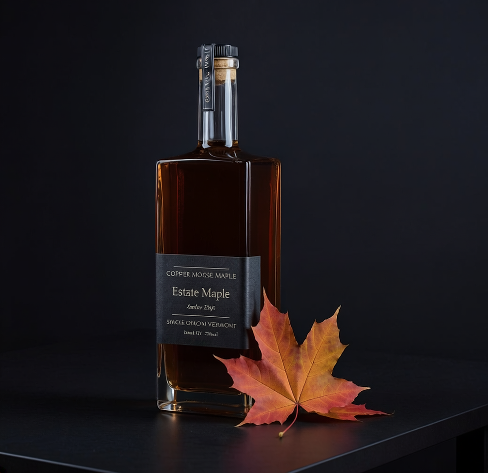 Vermont maple syrup amber rich glass bottle