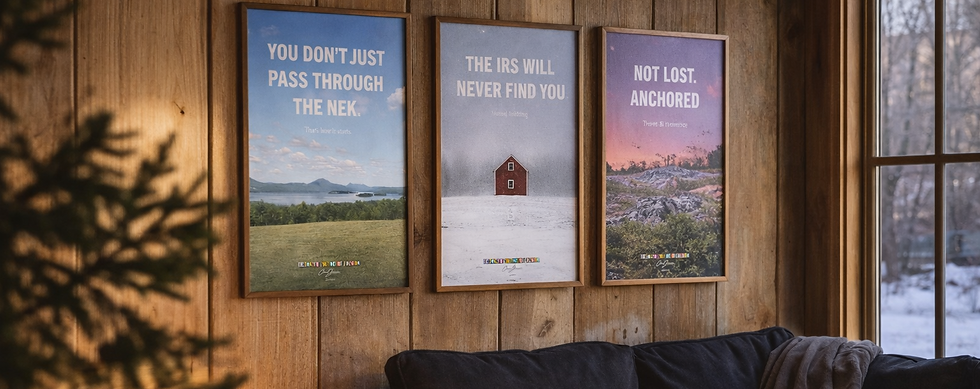 Vermont nature poster clean typography wall print
