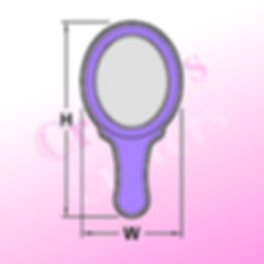 3D STL File Download - Hand Mirror - Cookie Cutter Outline