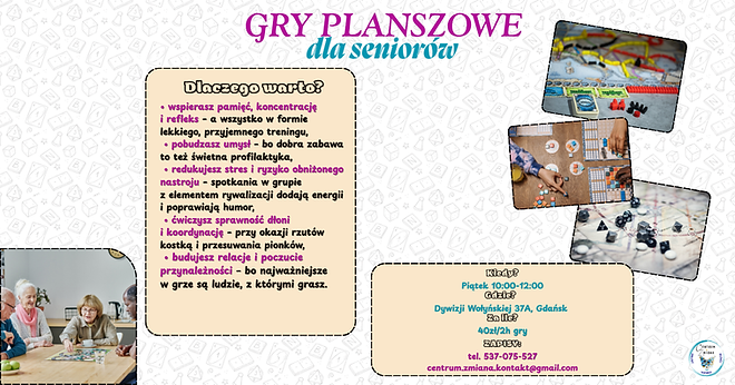 gry planszowe dla seniorów 60+ - grafika