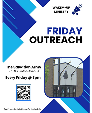 Wakem-Up Ministry Friday Outreach Flyer