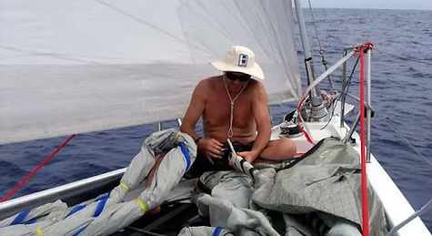 person on a sailboat