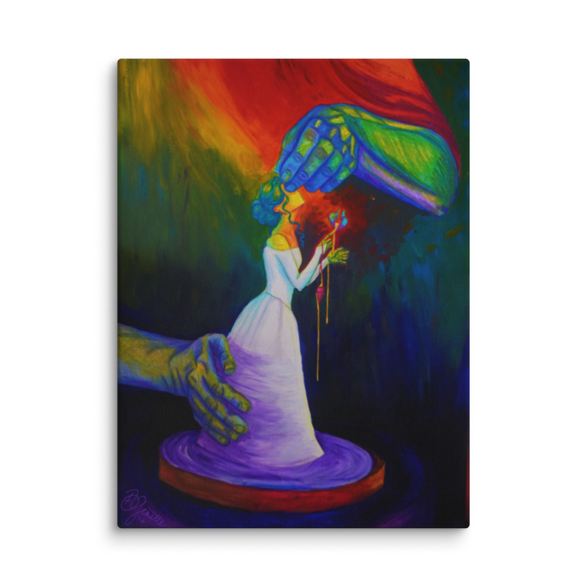"In His Hands" Art Print on Canvas