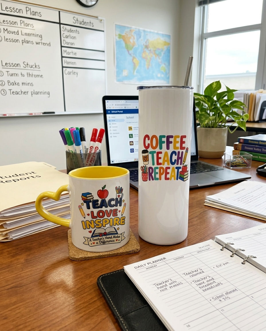 Miniatura: Combo para maestros «Coffee Teach Repeat + Teacher Fuel»