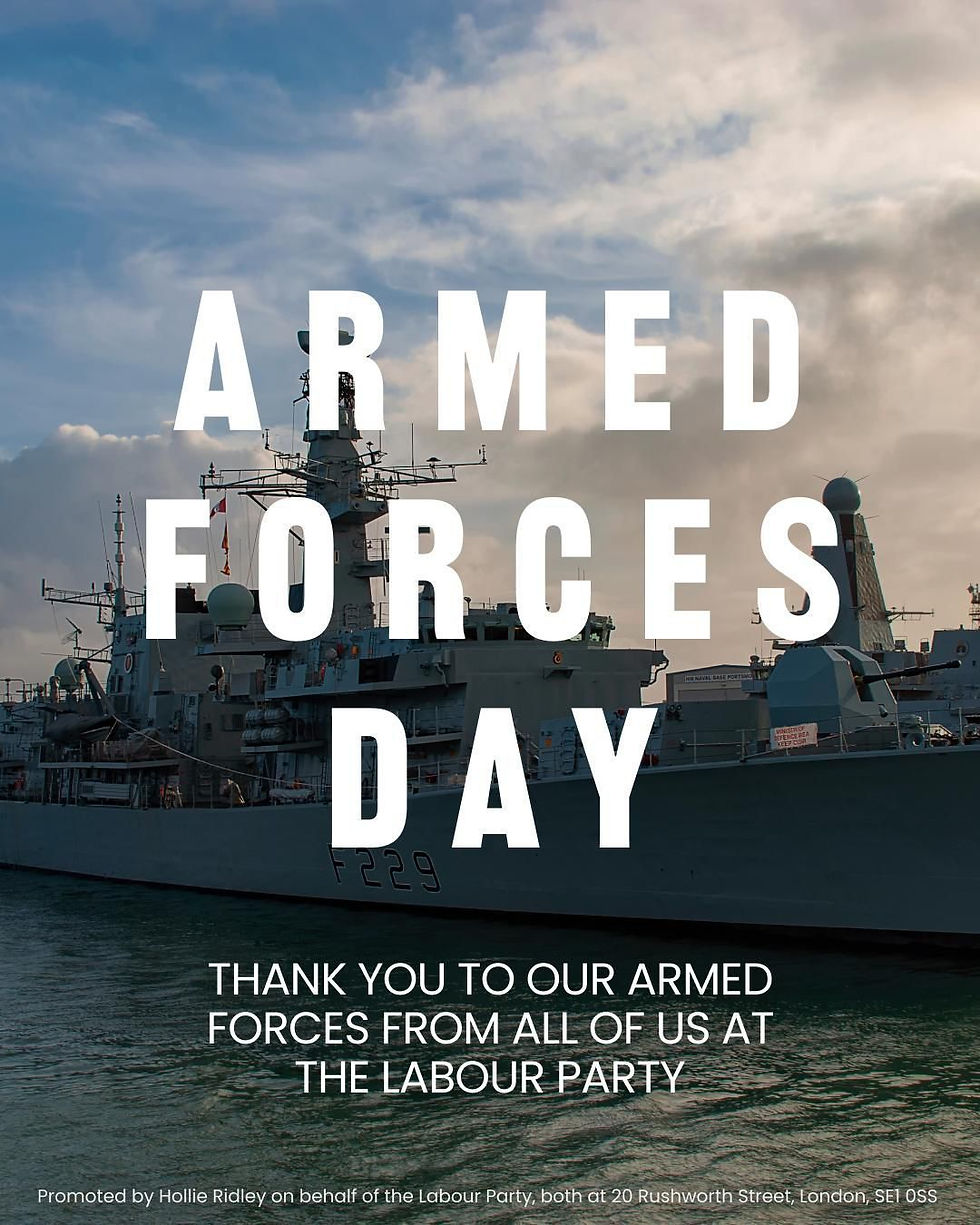 Armed forces day graphic featuring a military boat.