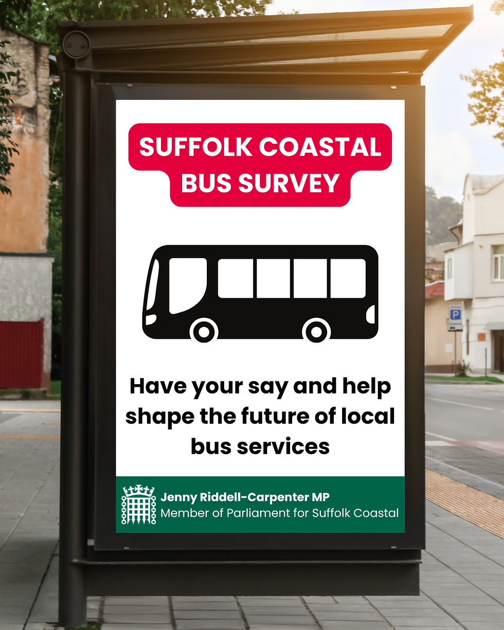 A bus stop advertising the survey.