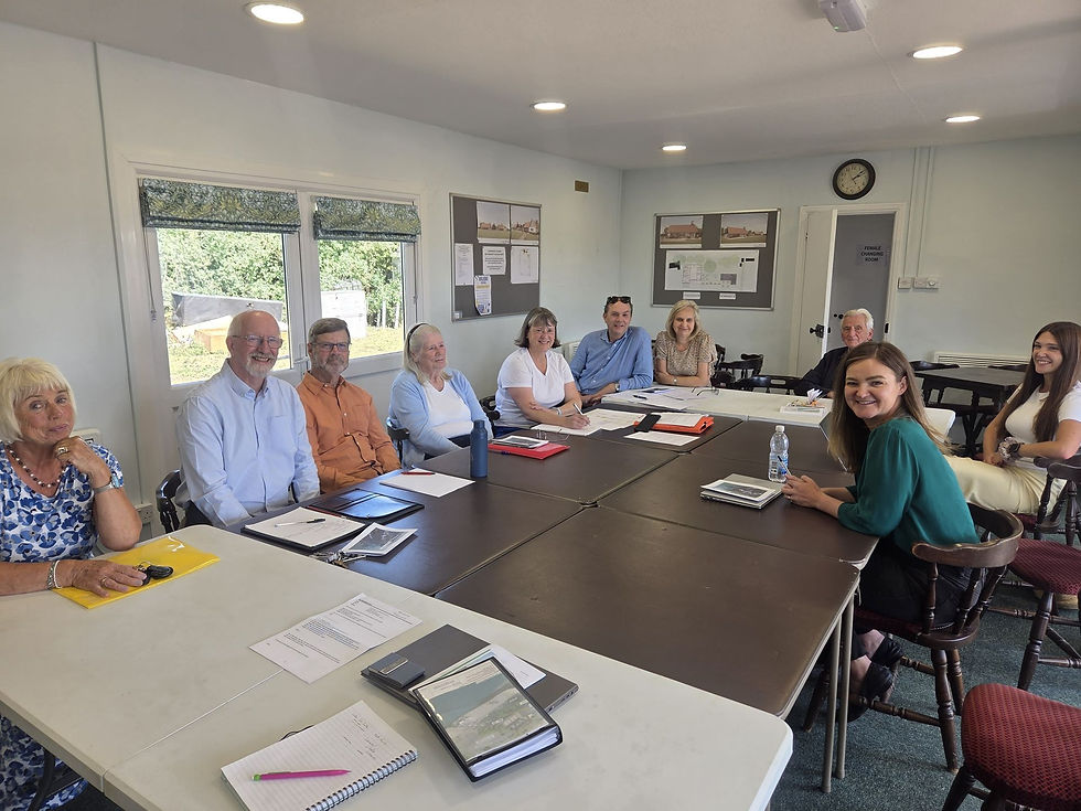 Jenny at the meeting with Thorpeness residents.