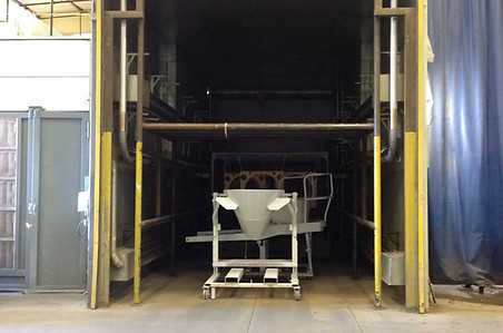 Commercial components in the curing oven