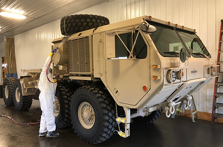 HEMTT having carwell coating applied