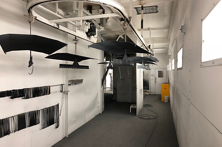 Empty Class-A commercial finishing paint line
