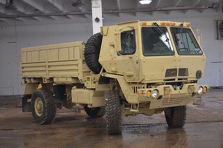Hemtt truck after being carwelled