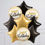 Thumbnail: Gold Sparkle Happy Birthday Inflated Foil Balloon Bunch