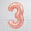 Thumbnail: Inflated Rose Gold Hearts Birthday Balloon Numbers