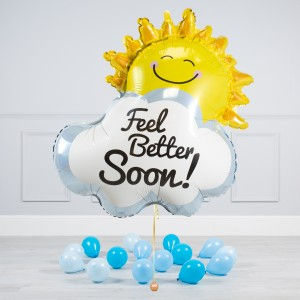 Thumbnail: Feel Better Soon Sunshine Blue Balloon Package