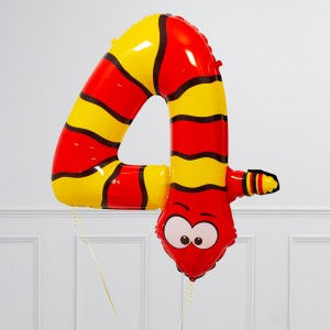 Thumbnail: Inflated Animal Children's Birthday Balloon Numbers