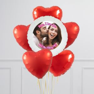 Thumbnail: Romantic Loved Up Photo Upload Balloon Bunch
