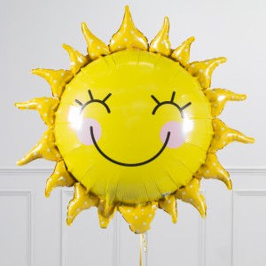Thumbnail: Happy Birthday Pastel Sunshine Inflated Balloon Package