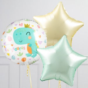 Thumbnail: Babysaurus New Baby Dinosaur Inflated Foil Balloon Bunch