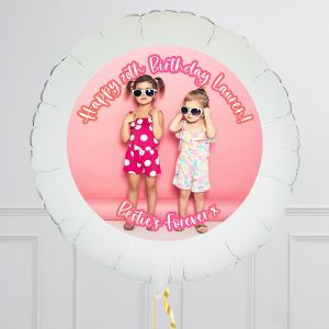 Thumbnail: Happy Birthday Flamingo Pink Photo Upload Balloon Bunch