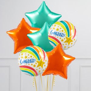Thumbnail: Congratulations Rainbow Inflated Foil Balloon Bunch