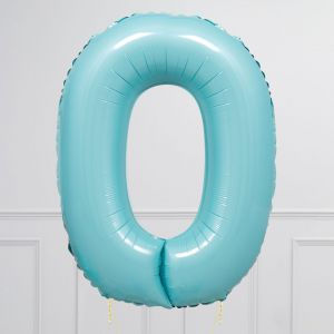 Thumbnail: Inflated Baby Blue Sapphire Birthday Balloon Numbers