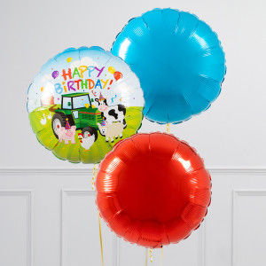 Thumbnail: Farmyard Happy Birthday Inflated Foil Balloon Bunch