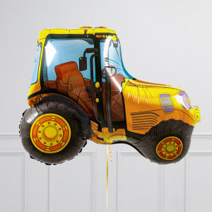 Thumbnail: Farmyard Tractor Yellow Inflated Balloon Package