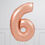 Thumbnail: Inflated Rose Gold Hearts Birthday Balloon Numbers