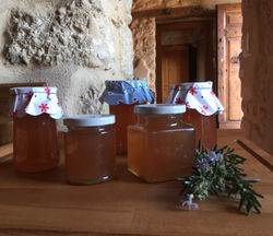 Homemade grape and rosemary jelly, j