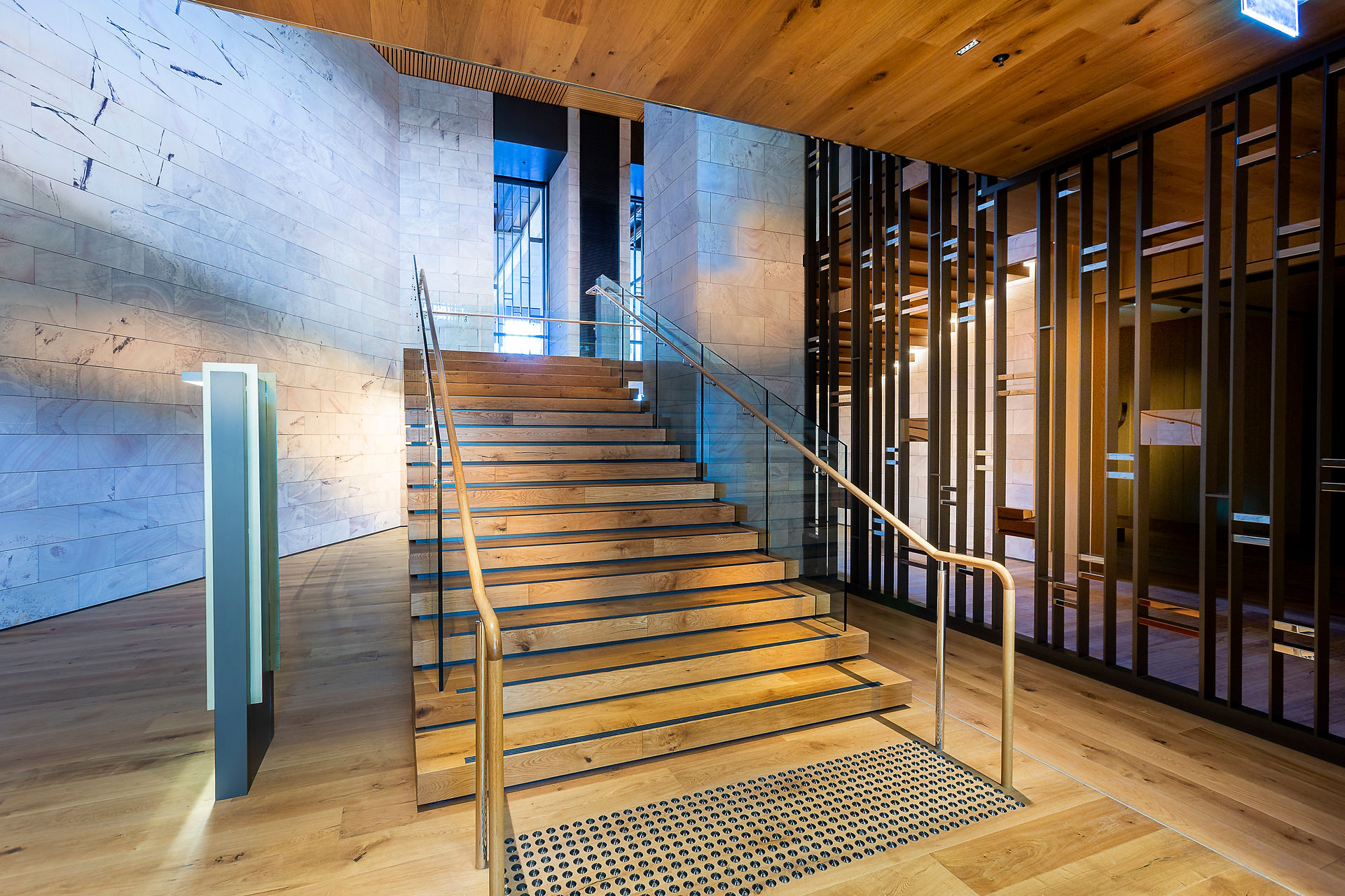 Ritz Carlton. Custom stairs. Timber stairs.  ByFinesse Perth